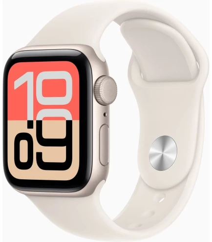 Apple Watch SE 3 GPS 40mm Starlight Aluminium Case with Starlight Sport Band - S/M