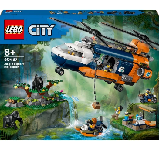 Конструктор LEGO® City Вертоліт у базовому таборі для дослідження джунглів