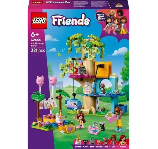 Конструктор LEGO® Friends День народження кота і будинок на дереві