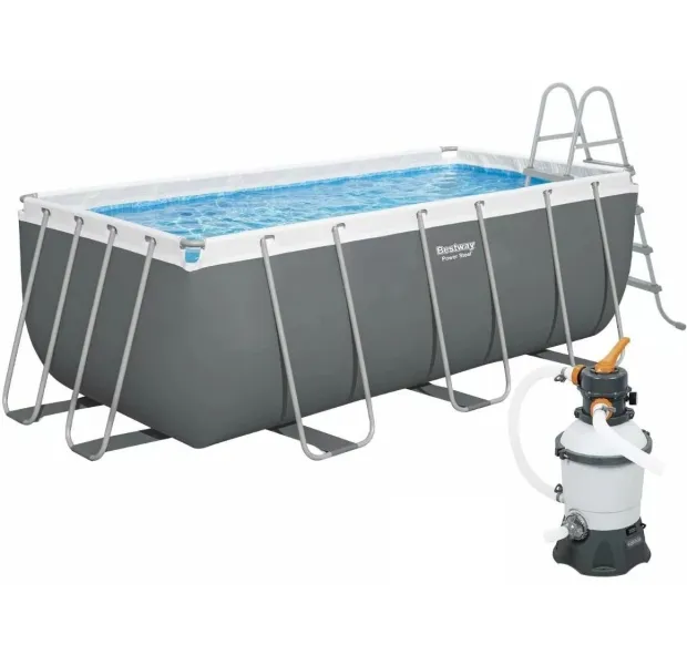 Басейн каркасний Bestway 412х201х122 см (56457) з пісочним фільтром і сходами