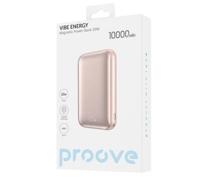 Фото - універсальну мобільну батарею Зовн_АКБ Proove Vibe Energy 10000mAh 20W (PBVE20020018) рожевий