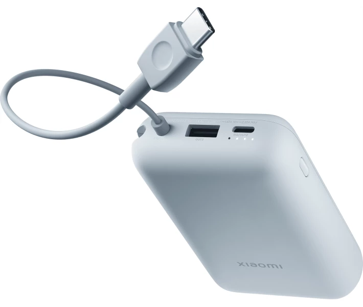 Фото - універсальну мобільну батарею Power Bank Xiaomi 10000mAh 22.5W (Integrated Cable) (BHR9073GL)голуб