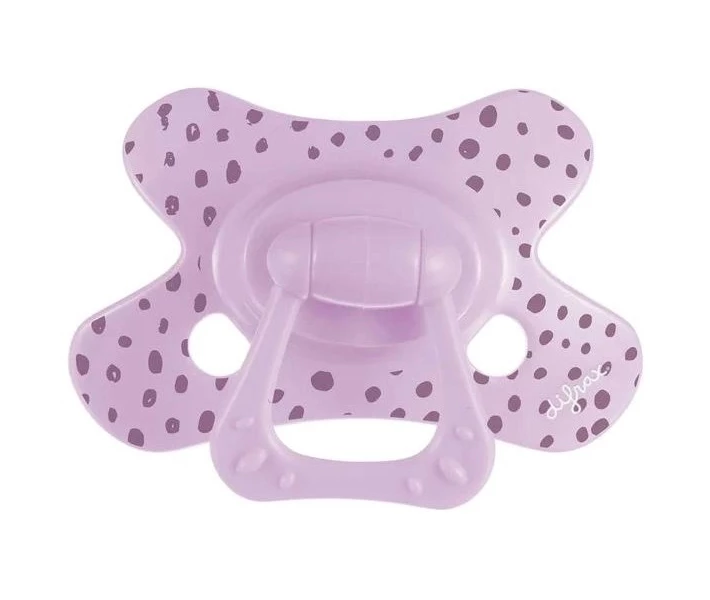 Фото - пустушку Пустушка силіконова Difrax Natural 6+ міс, Lilac_dots (127 Lilac_dots)