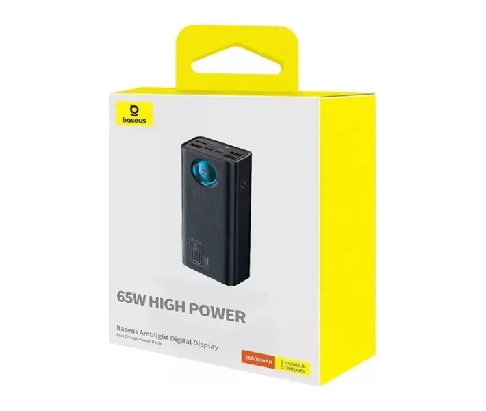 Фото - універсальну мобільну батарею Power Bank Baseus Amblight 26800mAh 65W OE (P10022402113-00) чорний