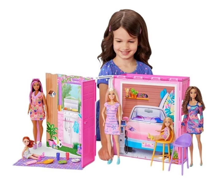 Фото - ляльки, набори для ляльок Ігровий набір Barbie Будиночок для відпочинку (HRJ76)