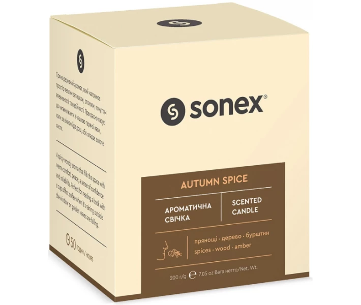 Фото - свічку Ароматична свічка Sonex Autumn Spice (SO102482)