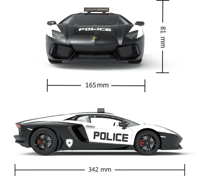 Фото - радіокеровану іграшку Автомобіль на радіокеруванні KS DRIVE - LAMBORGHINI AVENTADOR POLICE (1:14, 2.4Ghz) (114GLPCWB)
