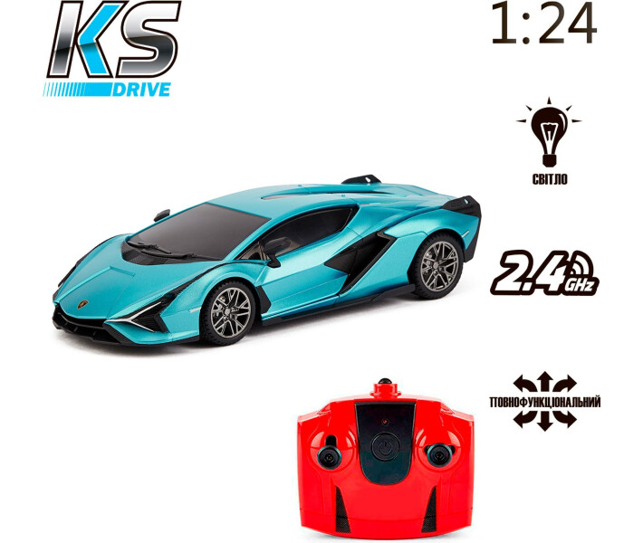 Фото - радіокеровану іграшку Автомобіль на радіокеруванні KS DRIVE - LAMBORGHINI SIAN (1:24, 2.4Ghz, синій) (124GLSB)