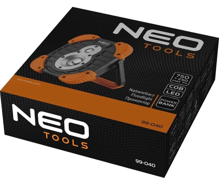 Фото - прожектор Прожектор Neo Tools, 750+ 250 люмен, 10 Вт, 2600mAh IP44 (99-040)