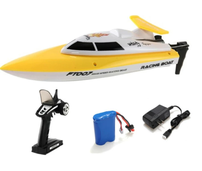 Фото - радіокеровану іграшку Катер на радіокеруванні Fei Lun FT007 Racing Boat (жовтий) (FL-FT007y)