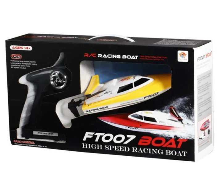 Фото - радіокеровану іграшку Катер на радіокеруванні Fei Lun FT007 Racing Boat (жовтий) (FL-FT007y)