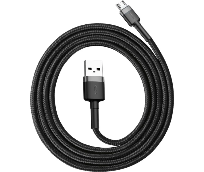 Фото - кабель та перехідник Кабель Baseus Cafule Cable USB to Micro 2.4A 1m Gray/Black (CAMKLF-BG1)