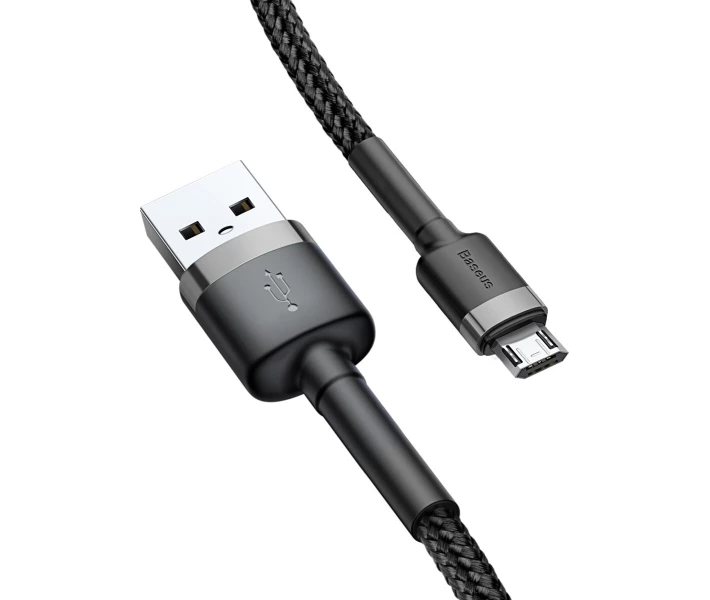 Фото - кабель та перехідник Кабель Baseus Cafule Cable USB to Micro 2.4A 1m Gray/Black (CAMKLF-BG1)