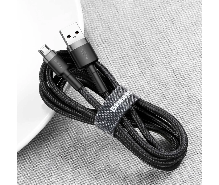 Фото - кабель та перехідник Кабель Baseus Cafule Cable USB to Micro 2.4A 1m Gray/Black (CAMKLF-BG1)