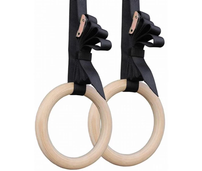 Фото - петлю для кроссфіта TRX Кільця гімнастичні Power System PS - 4048 Wooden Gymnastic Rings(00021660)