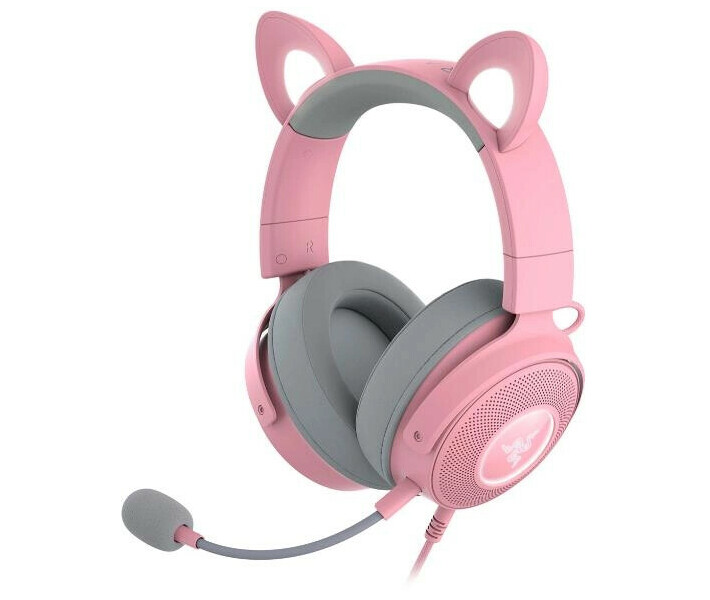 Фото - навушники Навушники RAZER Kraken Kitty V2 PRO, Quartz (RZ04-04510200-R3M1)