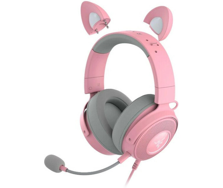 Фото - навушники Навушники RAZER Kraken Kitty V2 PRO, Quartz (RZ04-04510200-R3M1)
