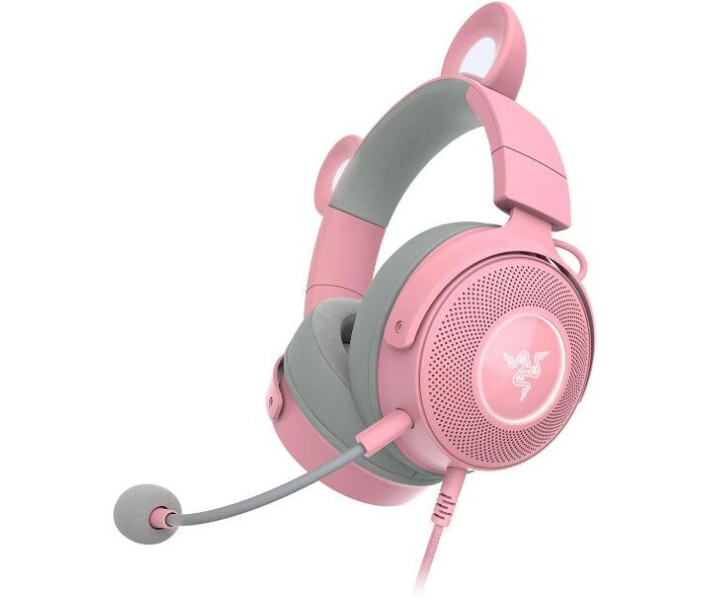 Фото - навушники Навушники RAZER Kraken Kitty V2 PRO, Quartz (RZ04-04510200-R3M1)