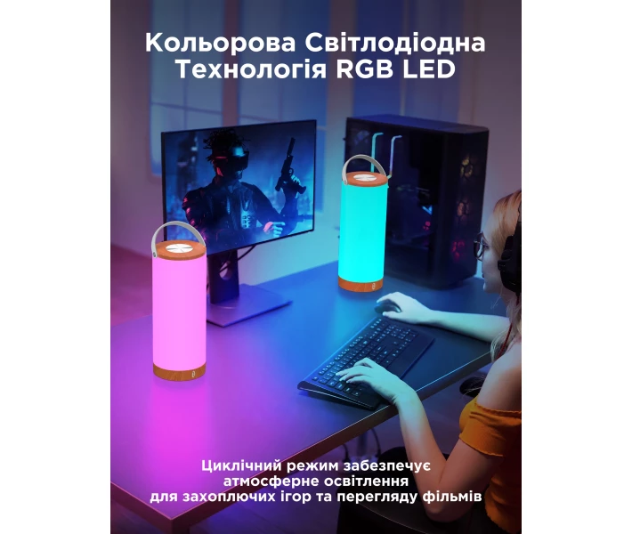 Фото - нічник Настільна лампа нічник TaoTronics TT-DL23 PRO RGB 5W 4000mAh 2700-3000K