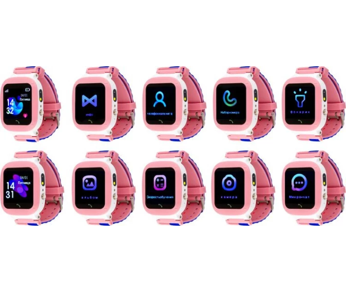 Фото - Смарт-годинники Дитячий смарт-годинник AmiGo GO004 Splashproof Camera + LED Pink