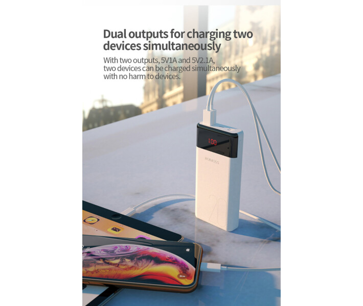 Фото - універсальну мобільну батарею Romoss 20000mah LT20PS (PLM20-102-1131) білий