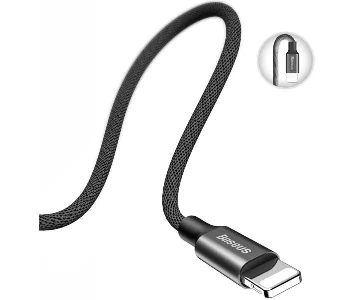 Фото - кабель та перехідник Кабель Baseus USB to Lightning 1.8m (CALYW-A01) чорний
