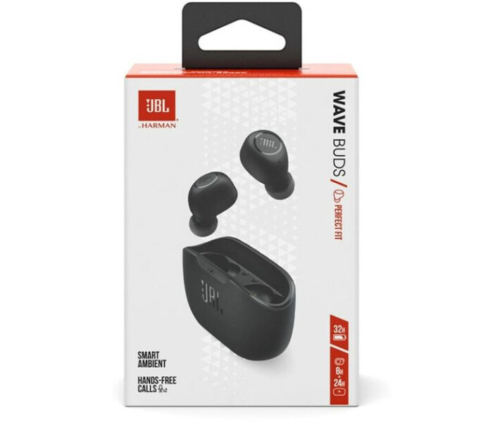 Фото - навушники Навушники JBL Wave Buds (JBLWBUDSBLK) Black