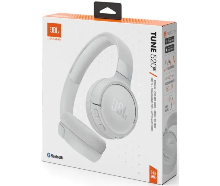 Навушники JBL TUNE 520 BT (JBLT520BTWHTEU) White купити в АЛЛО