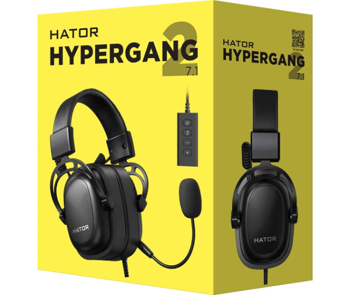 Фото - навушники Навушники HATOR Hypergang 2 USB 7.1 (HTA-940) Black