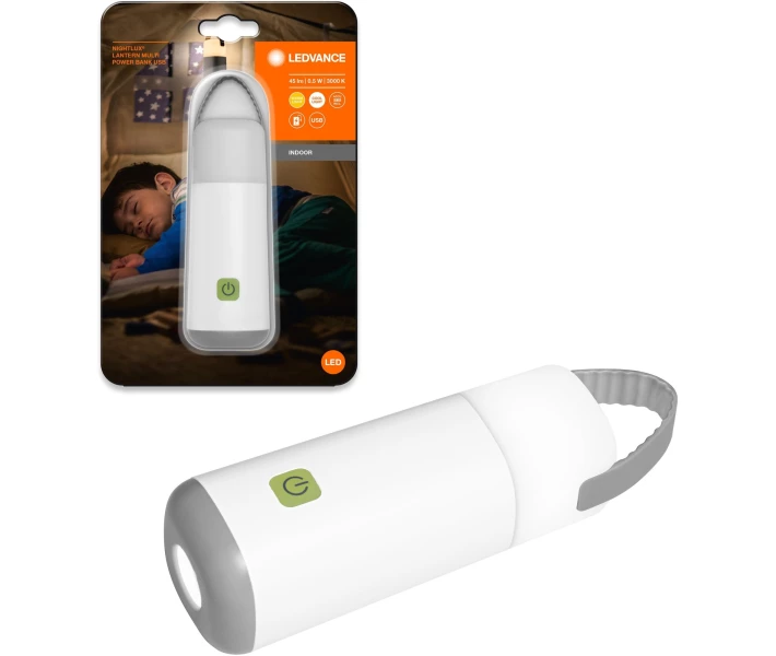 Фото - нічник Нічник LEDVANCE NIGHTLUX LANTERN POWERBANK 0,5W 1000mAh 3000-4000K білий (4058075570207)