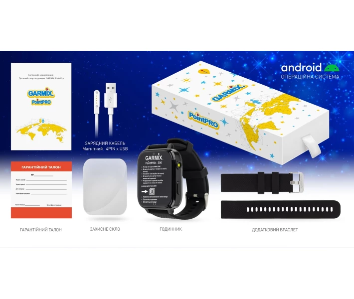 Фото - Смарт-годинники Смарт-годинник для дітей GARMIX PointPRO-300 4G/GPS/WIFI/VIDEO CALL BLACK