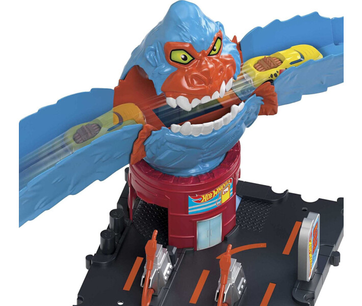 Фото - іграшковий гараж, паркінг, трек Ігровий набір Hot Wheels серії Небезпечні істоти Порятунок від горили (HDR30)