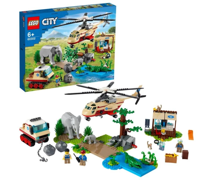 Фото - дитячий конструктор LEGO® City Операція з порятунку звірів (60302)