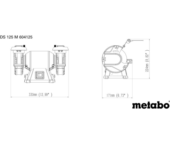 Фото - точильний верстат Верстат точильний Metabo DS 125 M (604125000)