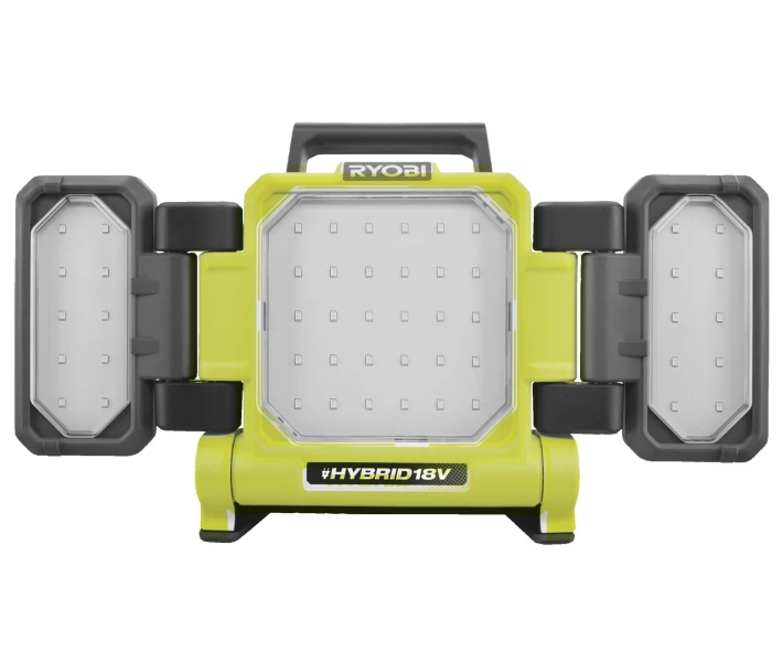 Фото - прожектор Прожектор панельний Ryobi RLPH18-0, 18В ONE+ Hybrid, робота від мережі та АКБ, 3 LED панелі, 3000лм, 3 режими яскравості