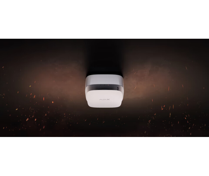 Фото - датчик для дому Датчик диму та температури Ajax FireProtect 2 RB Heat Smoke Jeweler змінна батарея, бездротовий Білий (000029685)
