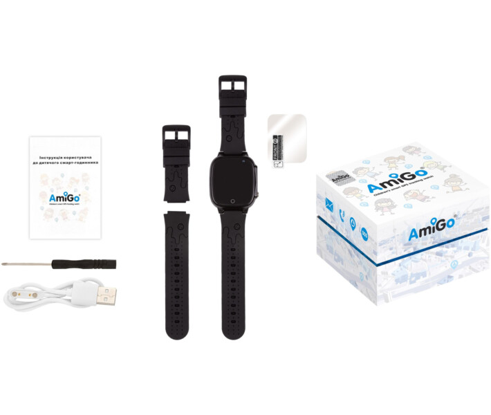 Фото - смарт-годинник Смарт-годинник для дітей  AmiGo GO008 MILKY GPS WIFI Black