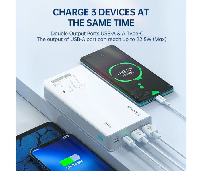 Фото - універсальну мобільну батарею Power Bank Romoss 30000mAh Sense8F (PHP30-711-1133H)