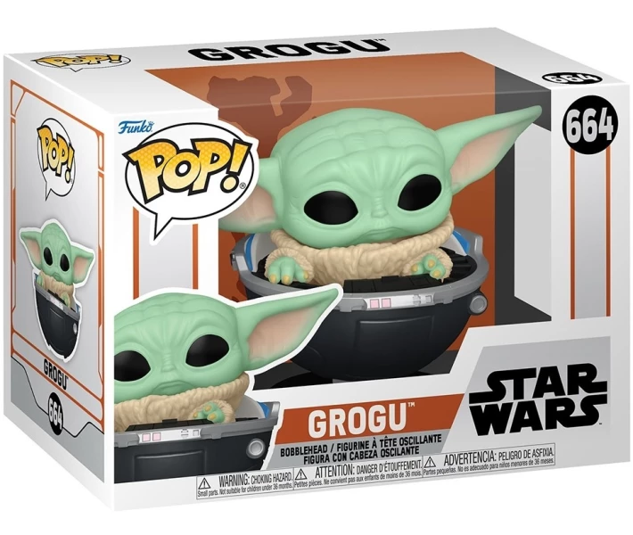 Фото - фігурки ігрові, персонажі мультфільмів Ігрова фігурка FUNKO POP! серії "Мандалорець" - МАЛЮК ҐРОГУ У ВІЗОЧКУ (76551)