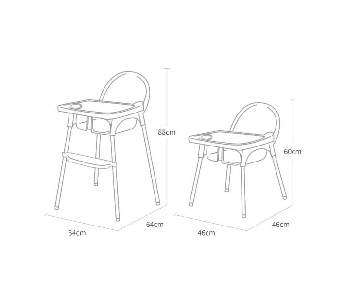 Стільчик для годування Xingtai Zuoxi Children's ZX-108 білий