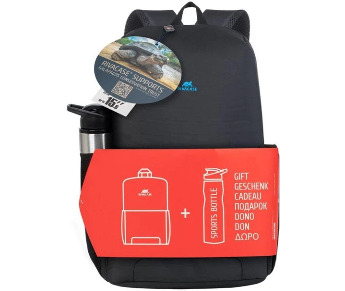 Фото - Рюкзаки Рюкзак для ноутбука 15.6", "Regent" + пляшка 750 ml (8068 Black) Bundle
