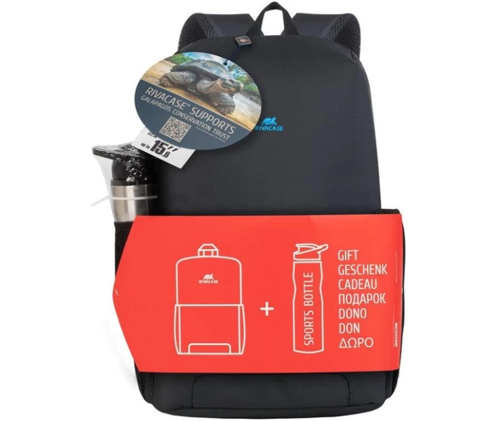 Фото - Рюкзаки Рюкзак для ноутбука 15.6", "Regent" + пляшка 750 ml (8068 Black) Bundle