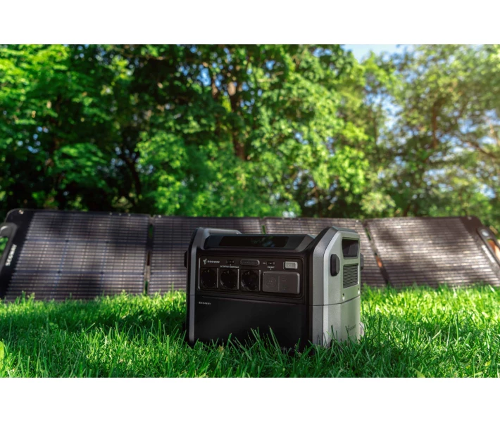 Фото - зарядну станцію Зарядна станція Segway CUBE 1000 1024 Вт·ч/2200 Вт (AA.13.04.02.0004) + Сонячна панель 2E 300W (2E-PSPLW300)