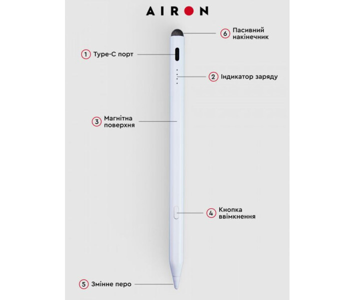 Фото - стилус Стилус AirOn AirPen 2 для ємнісного дисплею (6126755803226)