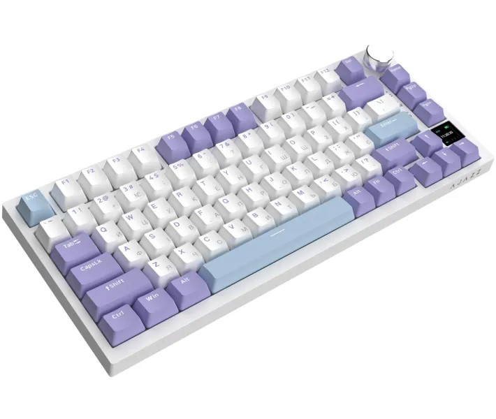 Бездротова механічна клавіатура Ajazz AK820 Pro Gift Switch Purple