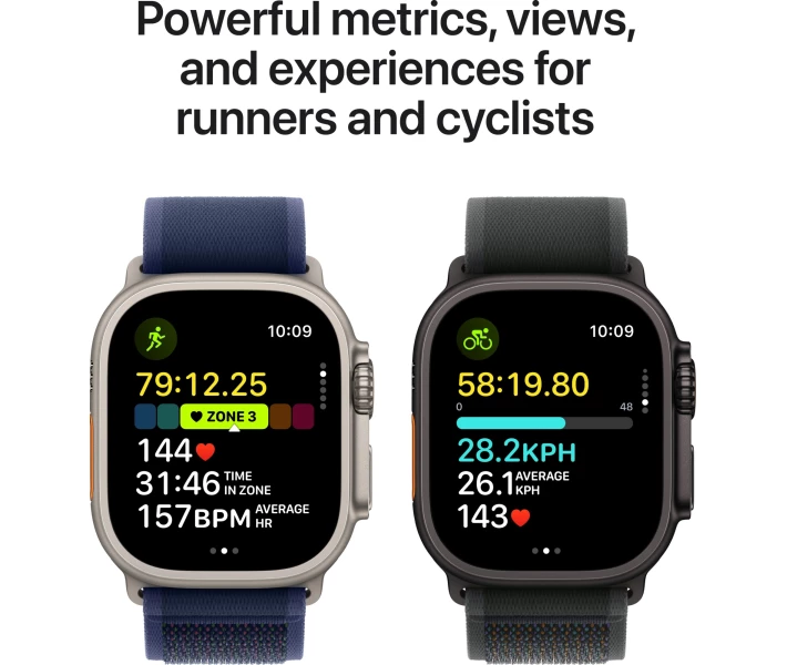 Фото - смарт-годинник Apple Watch Ultra 2 GPS + Cellular 49mm Black Titan Case with Black Trail Loop - M/L (MX4V3UL/A)