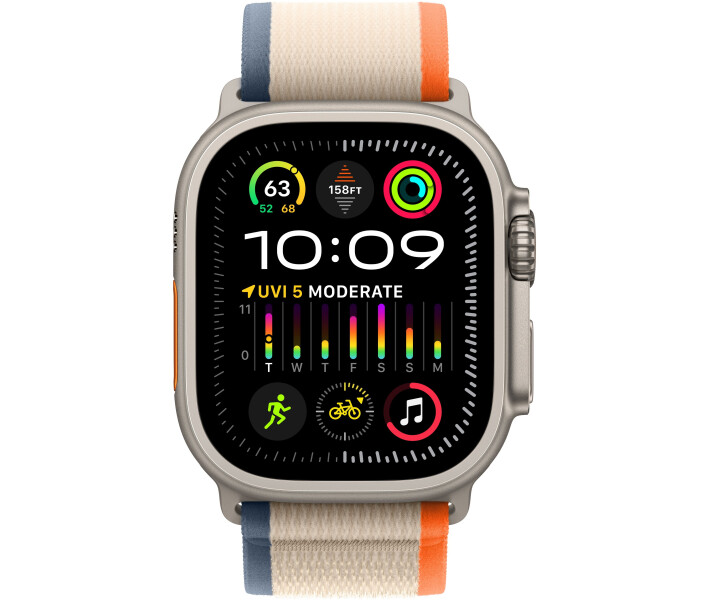 Фото - смарт-годинник Смарт-годинник Apple Watch Ultra 2 GPS + Cellular, 49mm Titanium Case with Orange/Beige Trail Loop - S/M (MRF13UL/A)