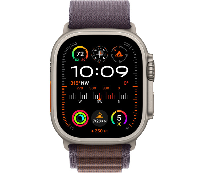 Фото - смарт-годинник Смарт-годинник Apple Watch Ultra 2 GPS + Cellular, 49mm Titanium Case with Indigo Alpine Loop - Large (MREW3UL/A)