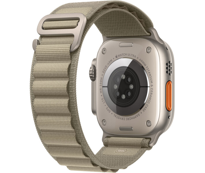 Фото - смарт-годинник Смарт-годинник Apple Watch Ultra 2 GPS + Cellular, 49mm Titanium Case with Olive Alpine Loop - Small (MREX3UL/A)