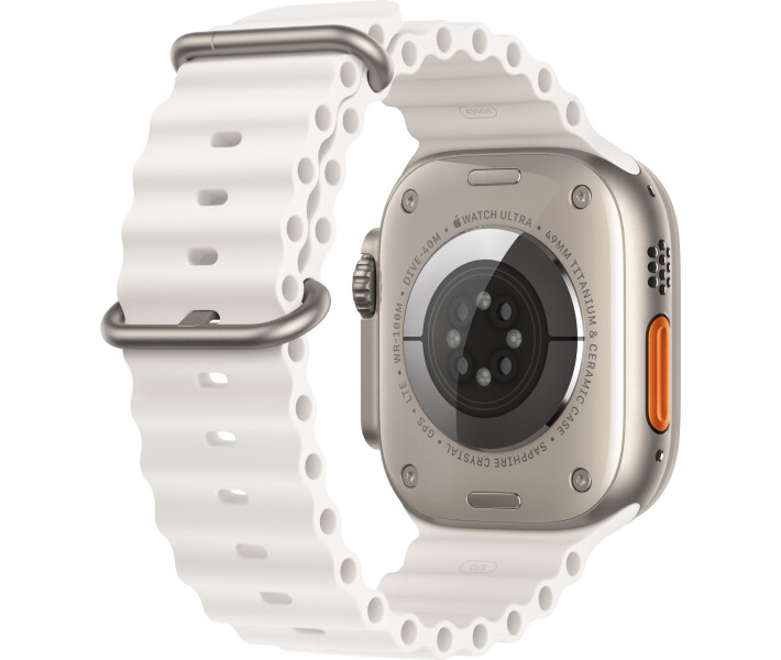 Фото - смарт-годинник Смарт-годинник Apple Watch Ultra 2 GPS + Cellular, 49mm Titanium Case with White Ocean Band (MREJ3UL/A)